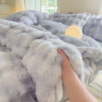 2025 New Class A Bubble Rabbit Fleece Quilt Cover  Thicken The Warm Duvet Cover in Autumn and Winter Skin-friendly Bedding