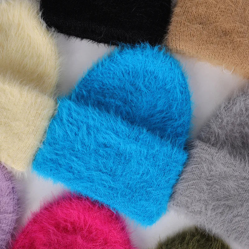 Candy Color Winter Hats Woman Cozy Knitted Beanie Women Keep Warm Soft Slouchy Baggy Cap Female Christmas Gift Fashion Casual