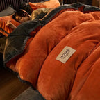 New Blue Milk Velvet Soft and Warm Duvet Cover Queen Size Double-Sided Plush Winter Blanket Bedding Luxury Duvet Cover