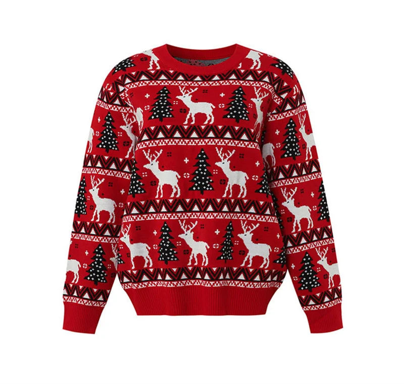 Pull Famille Rouge - Noël