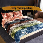 High Quality Blanket for Beds Tie Dyeing Warm Manta Single/Queen/King Flannel Fleece Thow Blanket Thick Warm Plaids Sofa Blanket