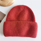 Knitted Winter Hats for Women Men Lover Couple Chirstmas Snow Beanie Retro  Baggy Pompom Thick Warm Cap