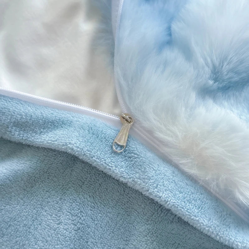 2025 New Class A Bubble Rabbit Fleece Quilt Cover  Thicken The Warm Duvet Cover in Autumn and Winter Skin-friendly Bedding