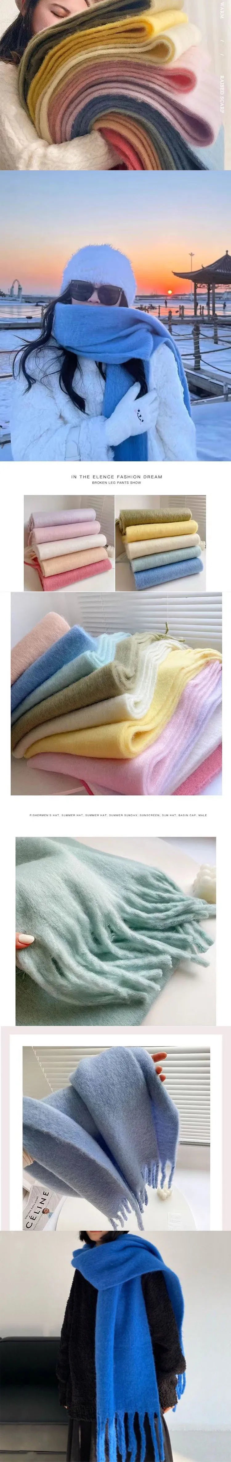 New Cashmere Scarf Woman Black Red Scarf Winter Scarves Ladies Scarf Warm XWJ12