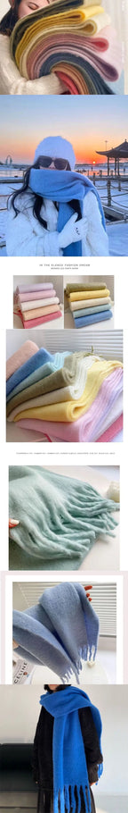 New Cashmere Scarf Woman Black Red Scarf Winter Scarves Ladies Scarf Warm XWJ12