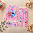 Kids Stitch Pajamas for Boys Girls Home Wear Kids Casual Sleepwear Long Sleeve Pajamas Bottoms Suit Christmas Gifts