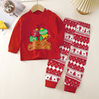 2025 Autumn Christmas Kids Cotton Pajama Set Long Sleeve Thermal Underwear for Boys and Girls Baby Homewear Clothes