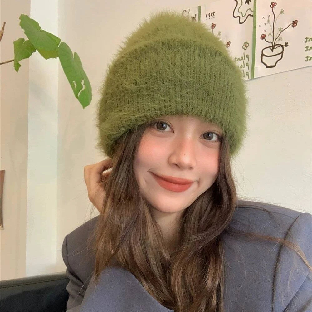 Candy Color Winter Hats Woman Cozy Knitted Beanie Women Keep Warm Soft Slouchy Baggy Cap Female Christmas Gift Fashion Casual