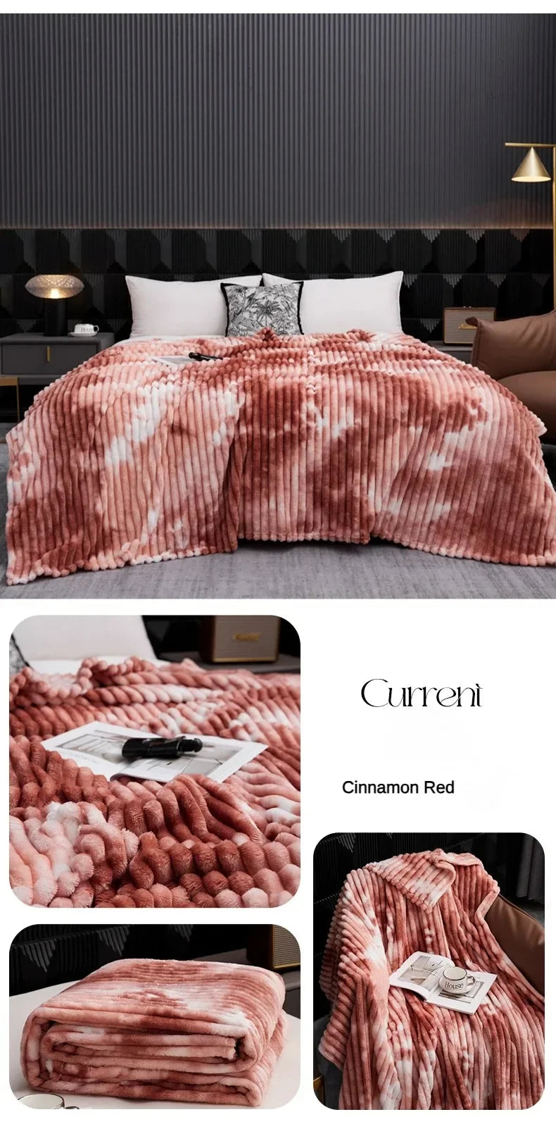 High Quality Blanket for Beds Tie Dyeing Warm Manta Single/Queen/King Flannel Fleece Thow Blanket Thick Warm Plaids Sofa Blanket