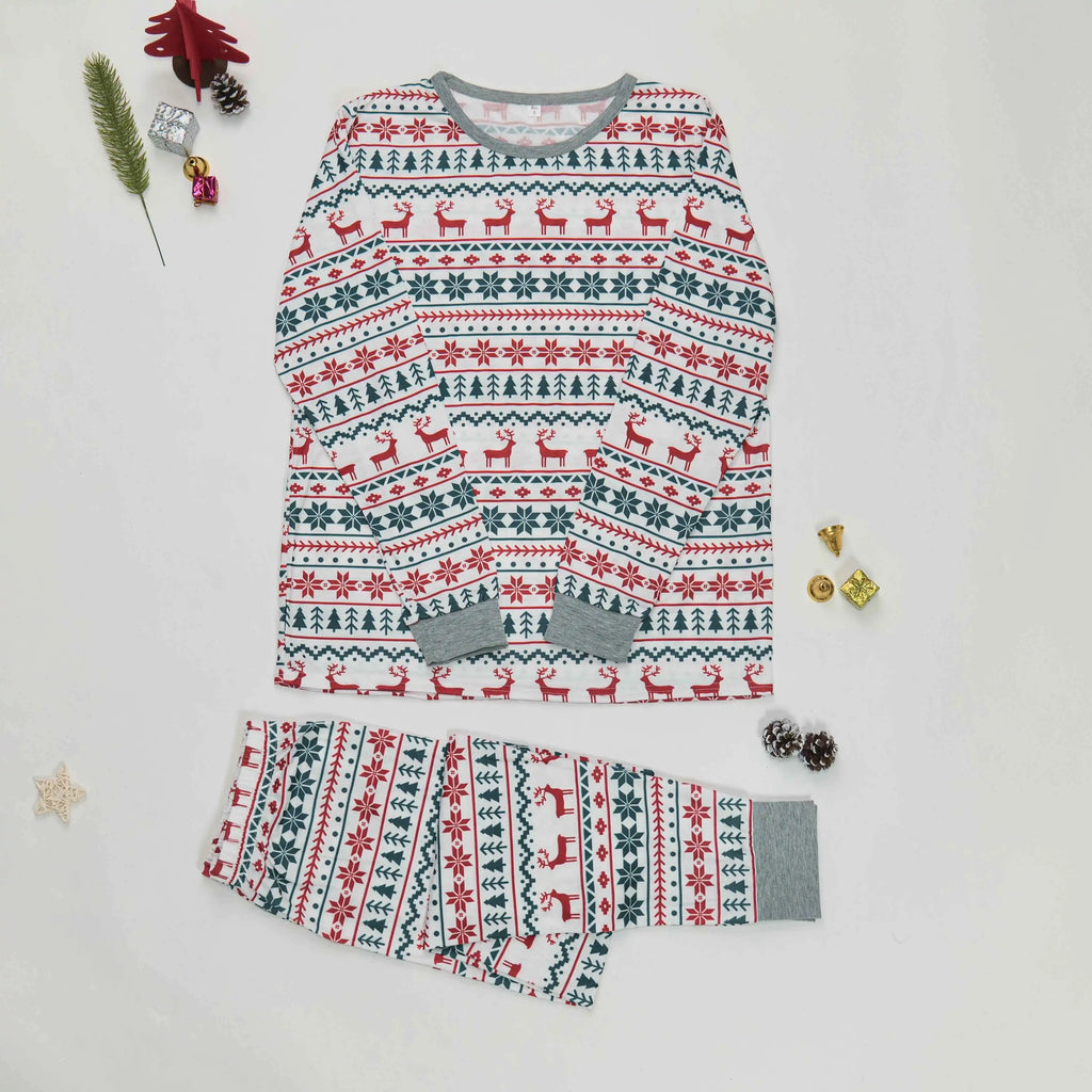 Christmas Family Pajamas Set Mom Daughter Dad Son Matching Outfits Cute All Over Print Homewear Boys Girls Pjs Xmas Look Pyjamas