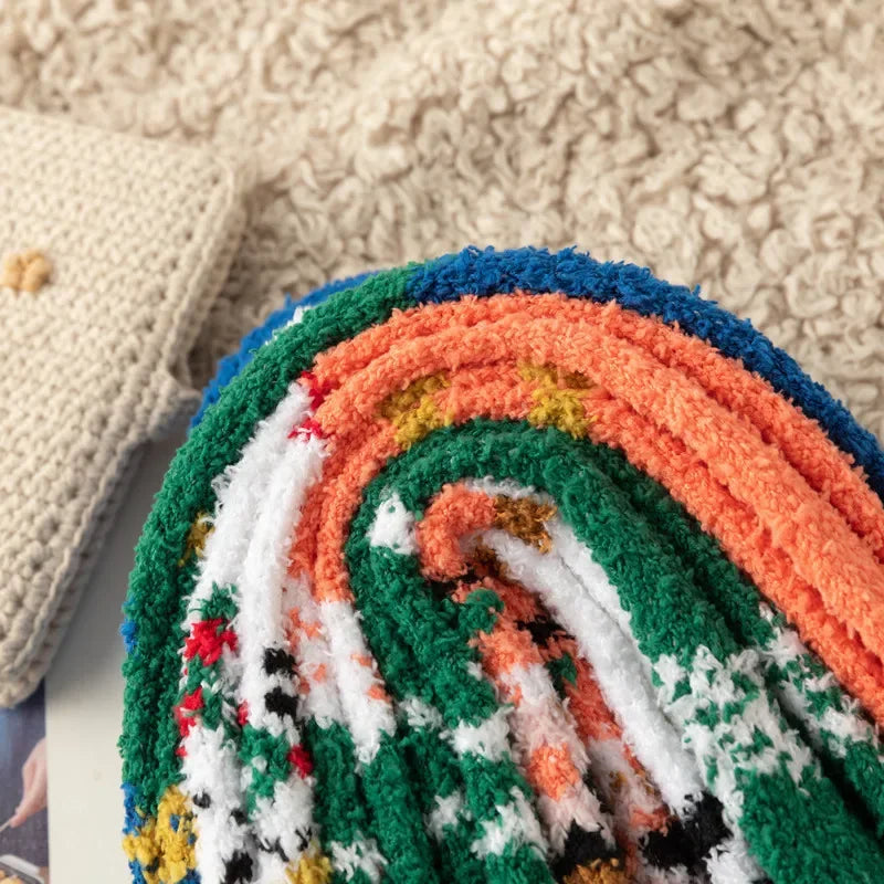 Christmas Red Thickened Coral Fleece Slippers Women's Home Socks Cozy Plush Autumn Winter Floor Socks Warmth And Style