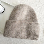 Knitted Winter Hats for Women Men Lover Couple Chirstmas Snow Beanie Retro  Baggy Pompom Thick Warm Cap