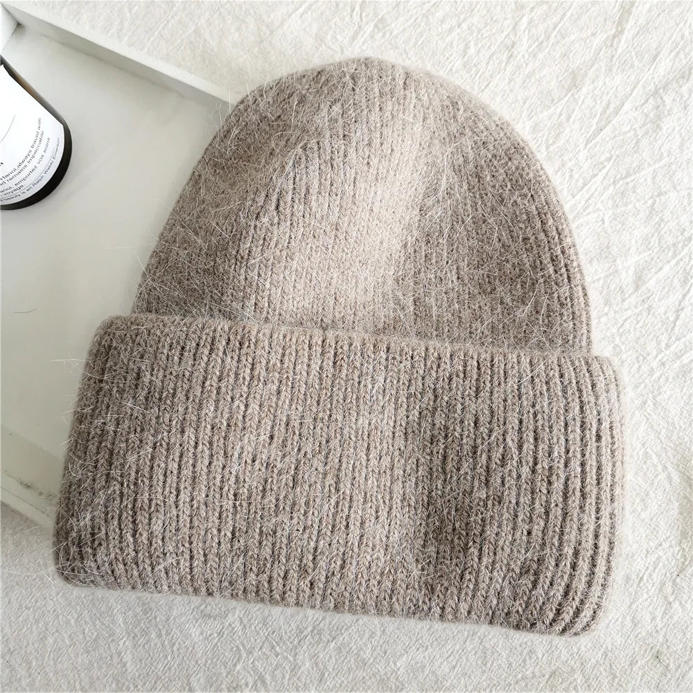 Knitted Winter Hats for Women Men Lover Couple Chirstmas Snow Beanie Retro  Baggy Pompom Thick Warm Cap