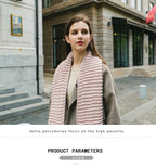 Hand Knitted Chunky Yarn Plain Scarf for Women Winter Thick Warm Soft Wool Like Scarf Fashion Long Scarves Casual Outdoor Travel