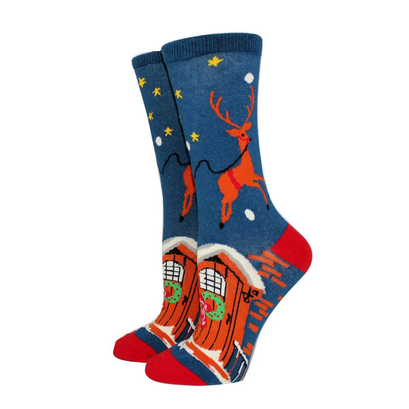 New Arrival Winter Women socks Cotton Long Christmas Socks Casual Men's Socks Santa Claus Christmas Gift Creative Socks 37-45