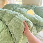 2025 New Class A Bubble Rabbit Fleece Quilt Cover  Thicken The Warm Duvet Cover in Autumn and Winter Skin-friendly Bedding