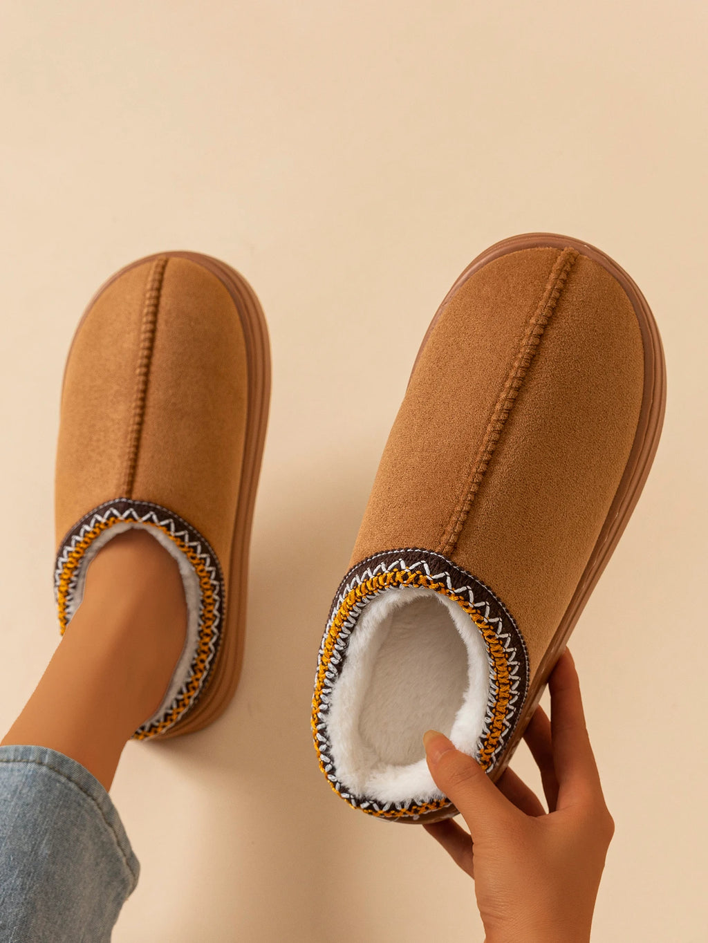 Pantoufles D'Hiver Femme - Fourrure