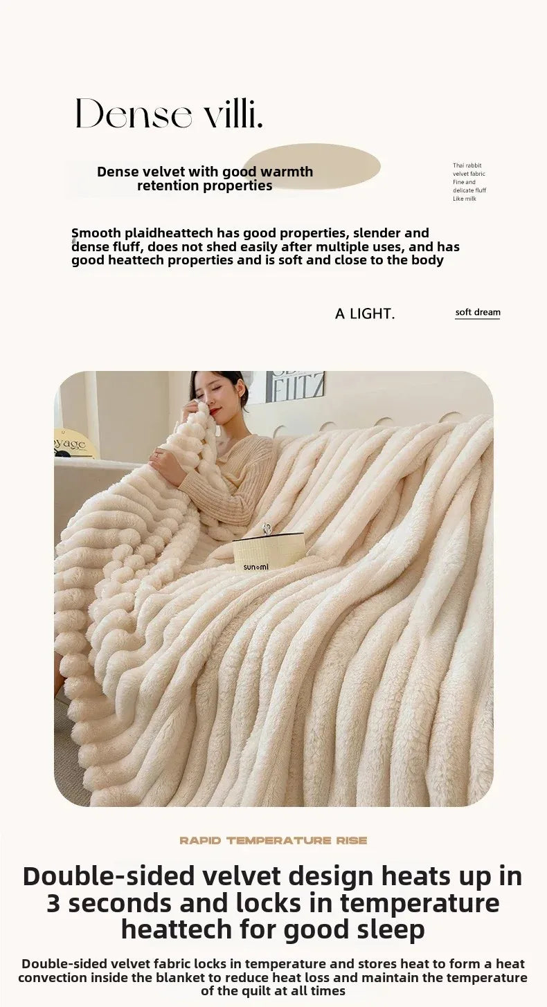 Plaid Rayé - Fibre de Bambou