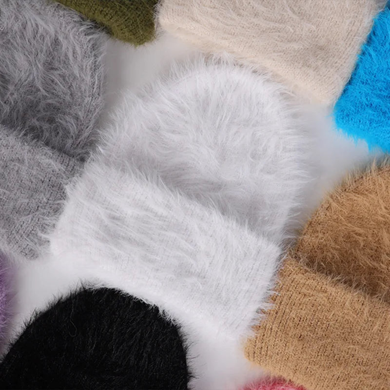 Candy Color Winter Hats Woman Cozy Knitted Beanie Women Keep Warm Soft Slouchy Baggy Cap Female Christmas Gift Fashion Casual