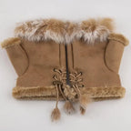 Soft Winter Half Finger Gloves Women Warm Luxury  Plush  Fingerless Gloves Wrist Mittens Writting