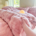 2025 New Class A Bubble Rabbit Fleece Quilt Cover  Thicken The Warm Duvet Cover in Autumn and Winter Skin-friendly Bedding