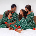 Christmas 2025 Family Matching Outfits Allover Print Mom Dad Kids 2 Pieces Pajamas Set Sleepwear Baby Romper Xmas Look Pyjamas
