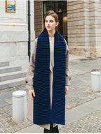 Hand Knitted Chunky Yarn Plain Scarf for Women Winter Thick Warm Soft Wool Like Scarf Fashion Long Scarves Casual Outdoor Travel