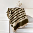 New Brand Elegance Two-Sided Print Scarf Soft Warm Fringe Pashmina Shawl Autumn and Winter Outdoor Coldproof Windproof Blanket