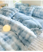 2025 New Class A Bubble Rabbit Fleece Quilt Cover  Thicken The Warm Duvet Cover in Autumn and Winter Skin-friendly Bedding