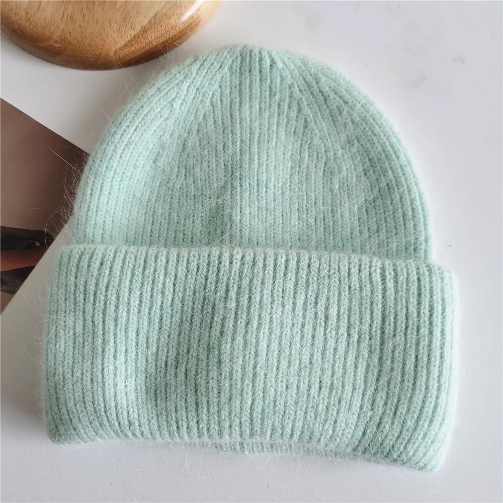 Knitted Winter Hats for Women Men Lover Couple Chirstmas Snow Beanie Retro  Baggy Pompom Thick Warm Cap