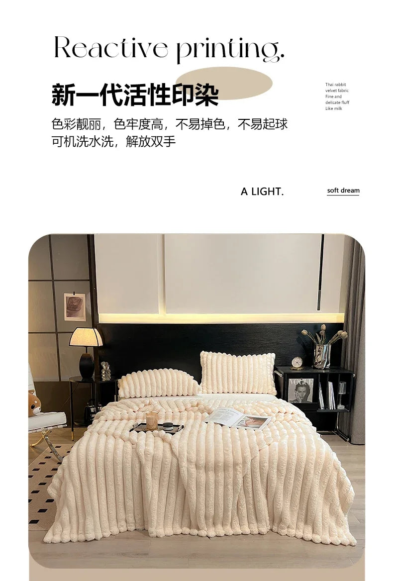 Plaid Rayé - Fibre de Bambou