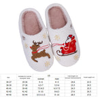 Winter Lovely Women Slippers Christmas Santa Claus Elk Plush Slippers Girls Fashion Indoor Slides Couples Soft Flat House Shoes